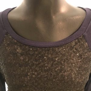 Navy sequin top